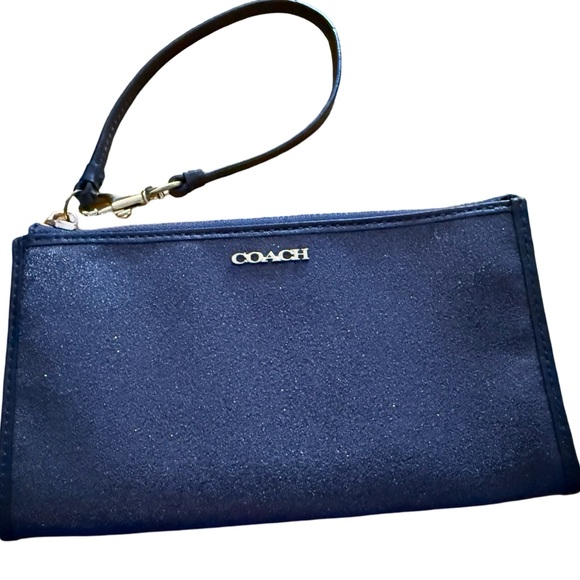 Coach Glitter Sparkle Wristlet Wallet Black - Picture 13 of 13